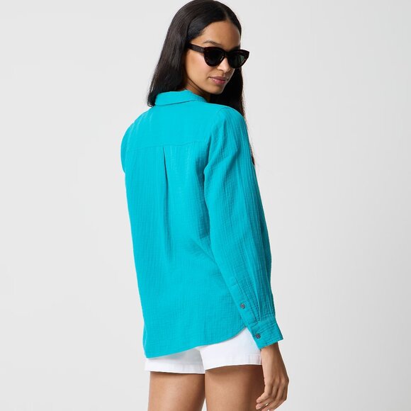 Size XL J. Crew Double-Gauze Cenote Button-Up Shirt $99 - Picture 3 of 6